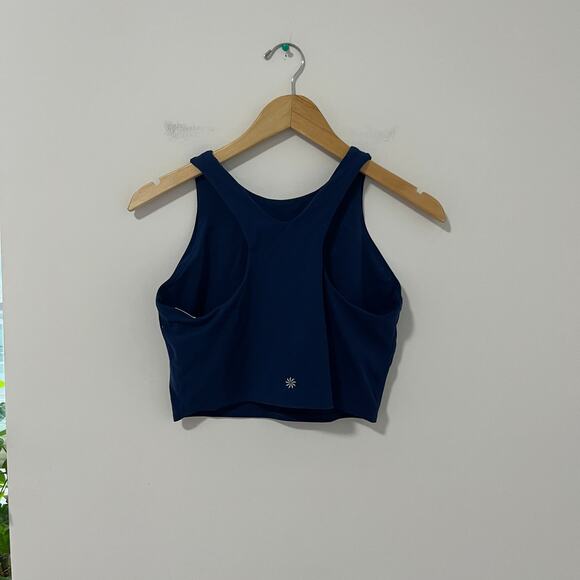 Athleta Dark Blue Conscious Crop Sports Bra Size Medium - Picture 4 of 4